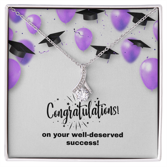 Alluring Beauty Necklace  w/graduation message