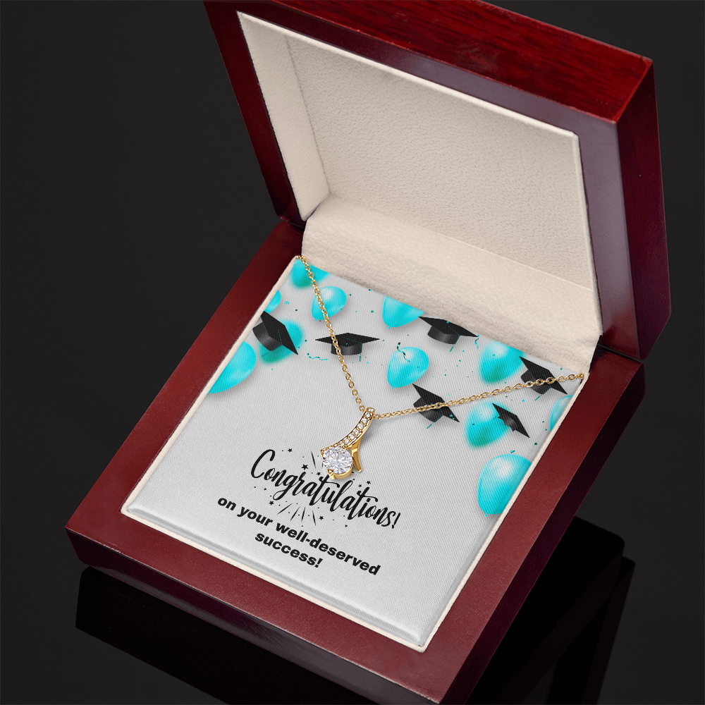 Alluring Beauty Necklace w/graduation message