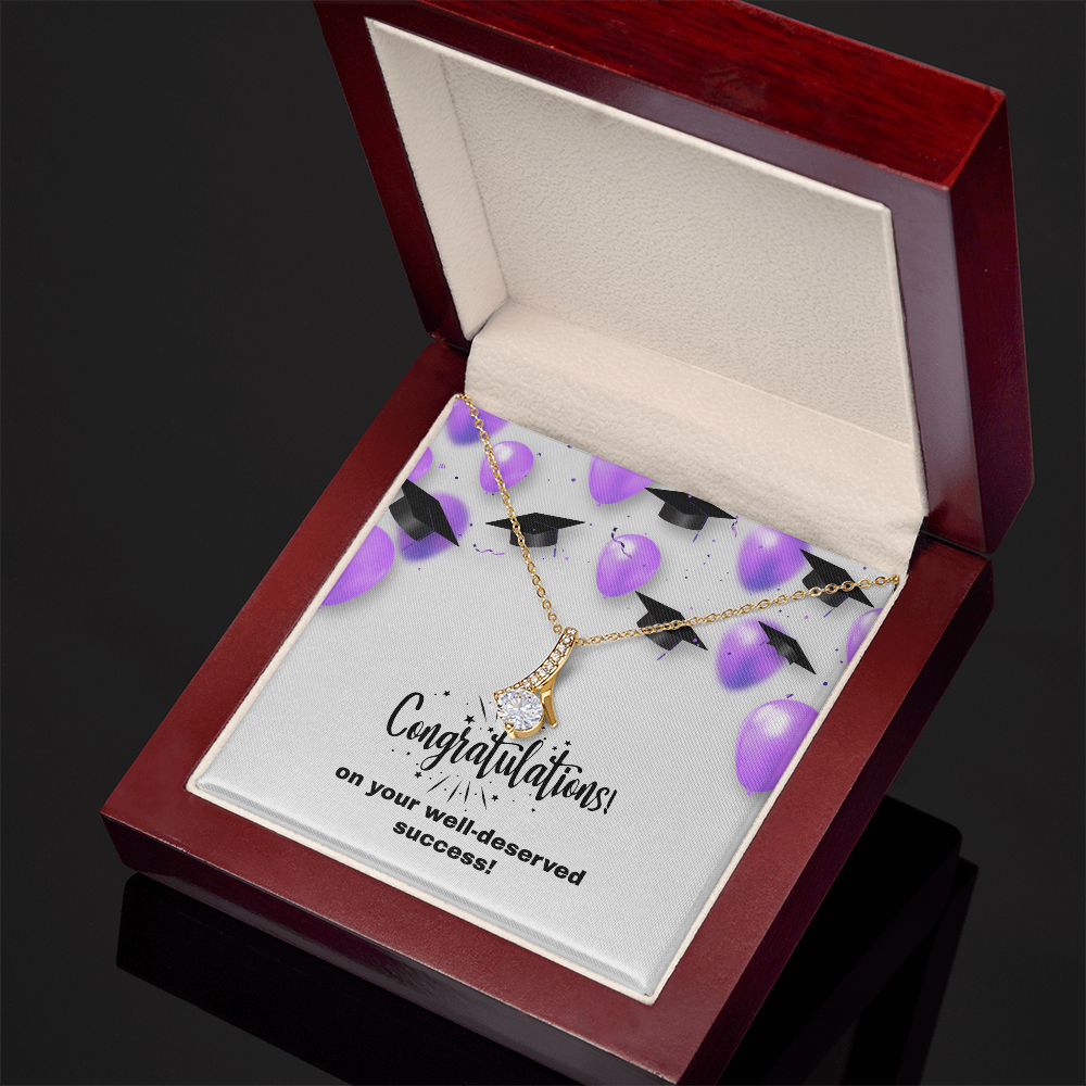 Alluring Beauty Necklace  w/graduation message