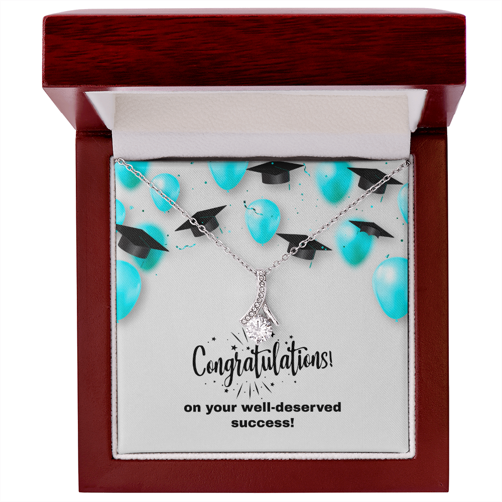 Alluring Beauty Necklace w/graduation message