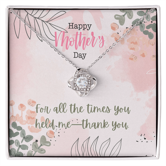 "Twined Soul" Love Knot Necklace w/ Mother's Day Message