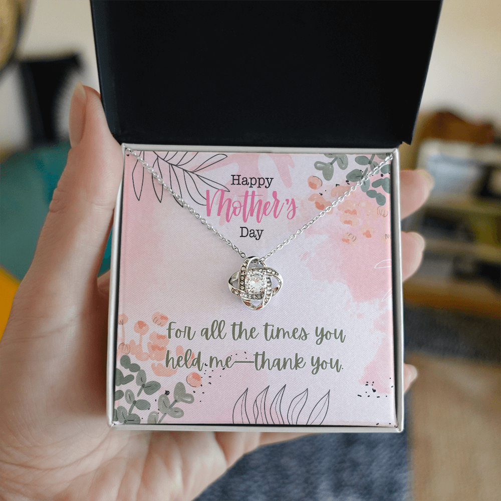 "Twined Soul" Love Knot Necklace w/ Mother's Day Message