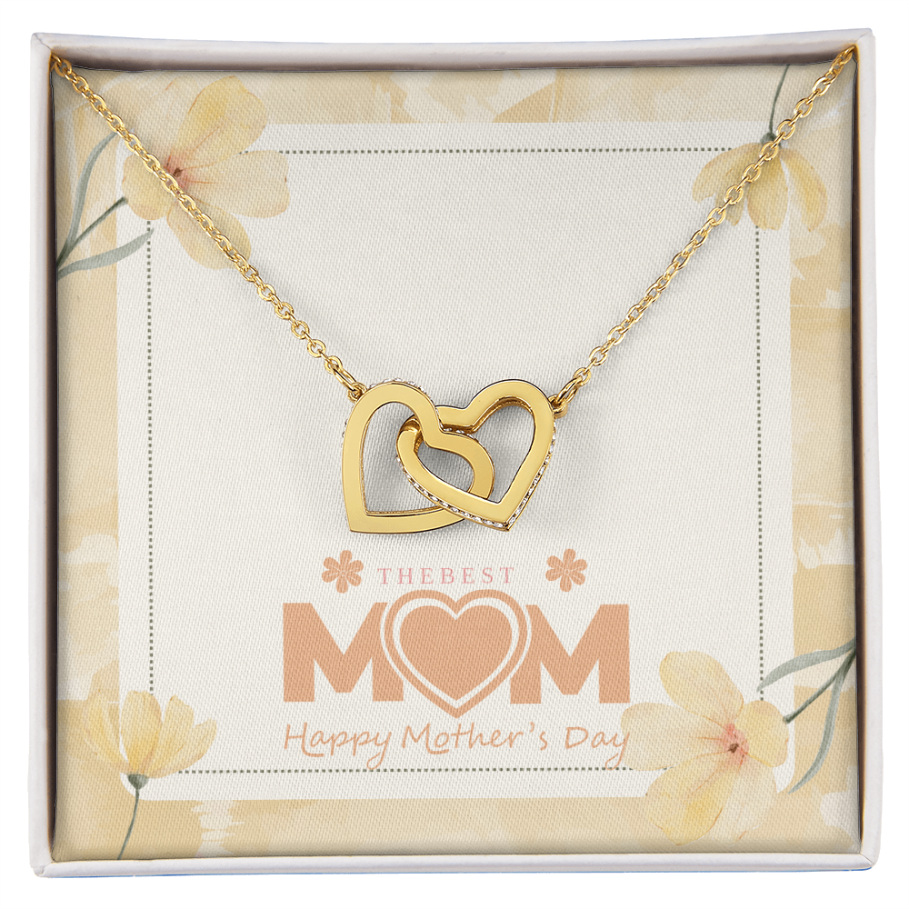 "Sinta" Interlocking Hearts Necklace w/ Mother's Day Message