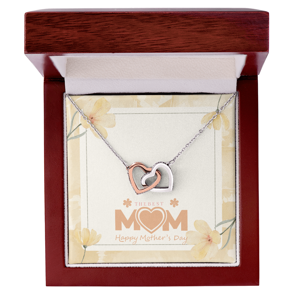 "Sinta" Interlocking Hearts Necklace w/ Mother's Day Message