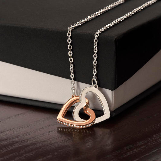"Sinta" Interlocking Hearts Necklace w/o Message