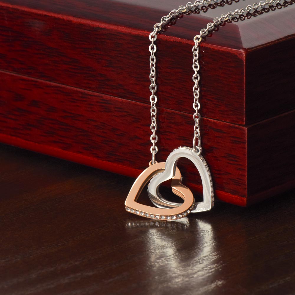 "Sinta" Interlocking Hearts Necklace w/o Message
