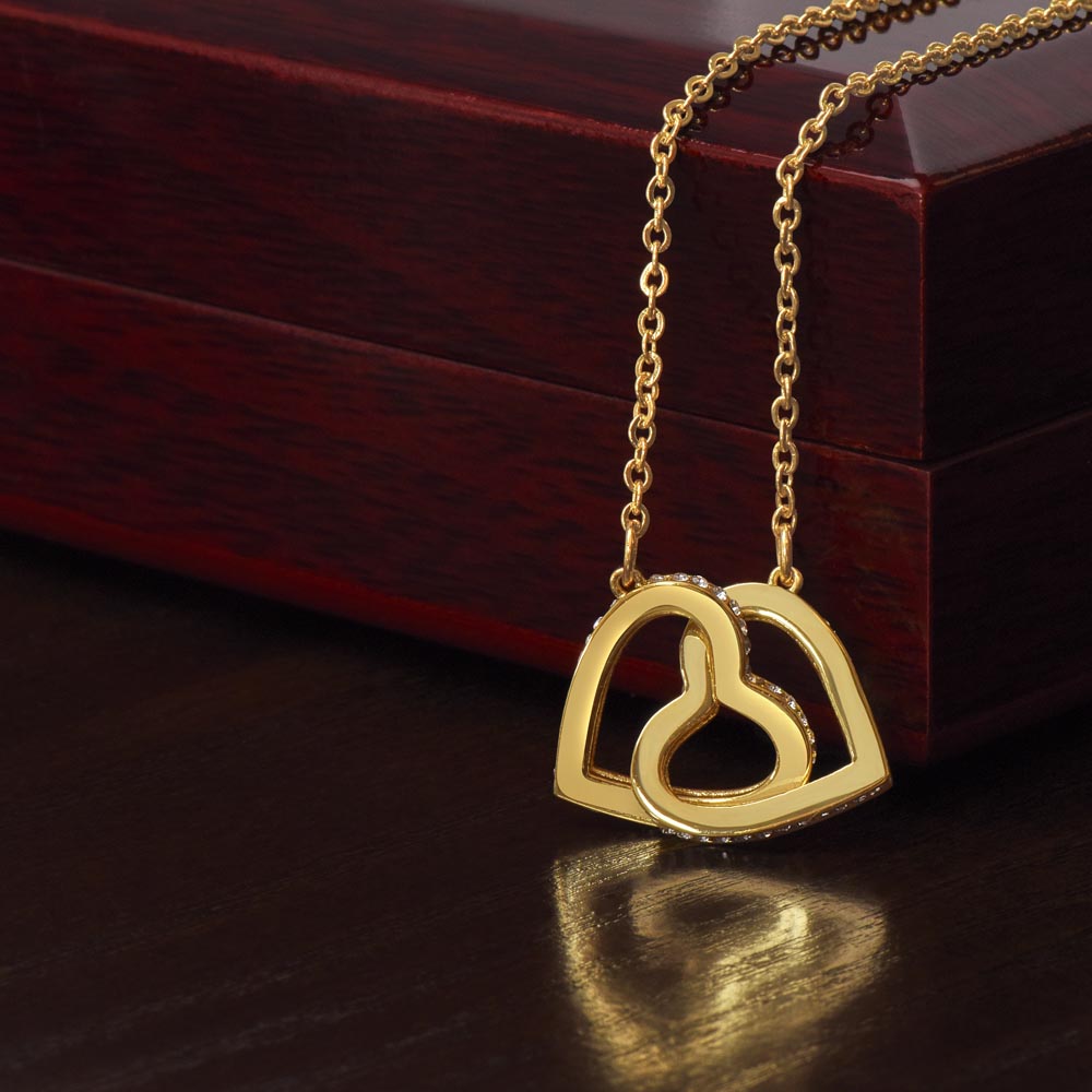 "Sinta" Interlocking Hearts Necklace w/o Message