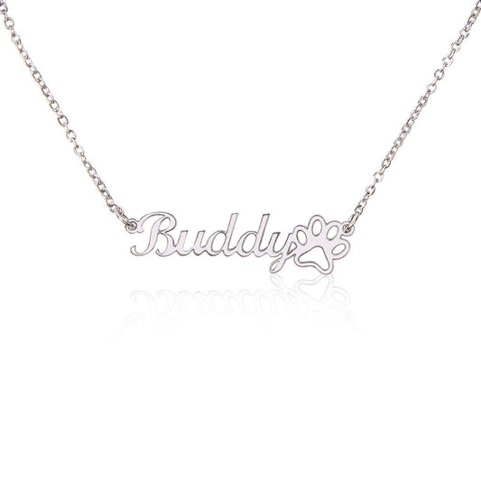 "Fauna" Paw Name Necklace