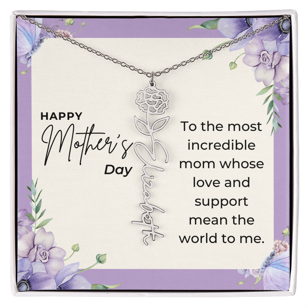 "Vireya" Flower Name Necklace