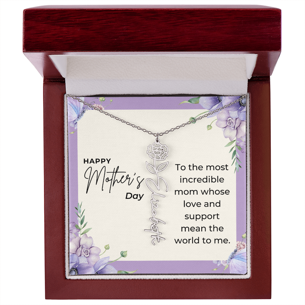 "Vireya" Flower Name Necklace