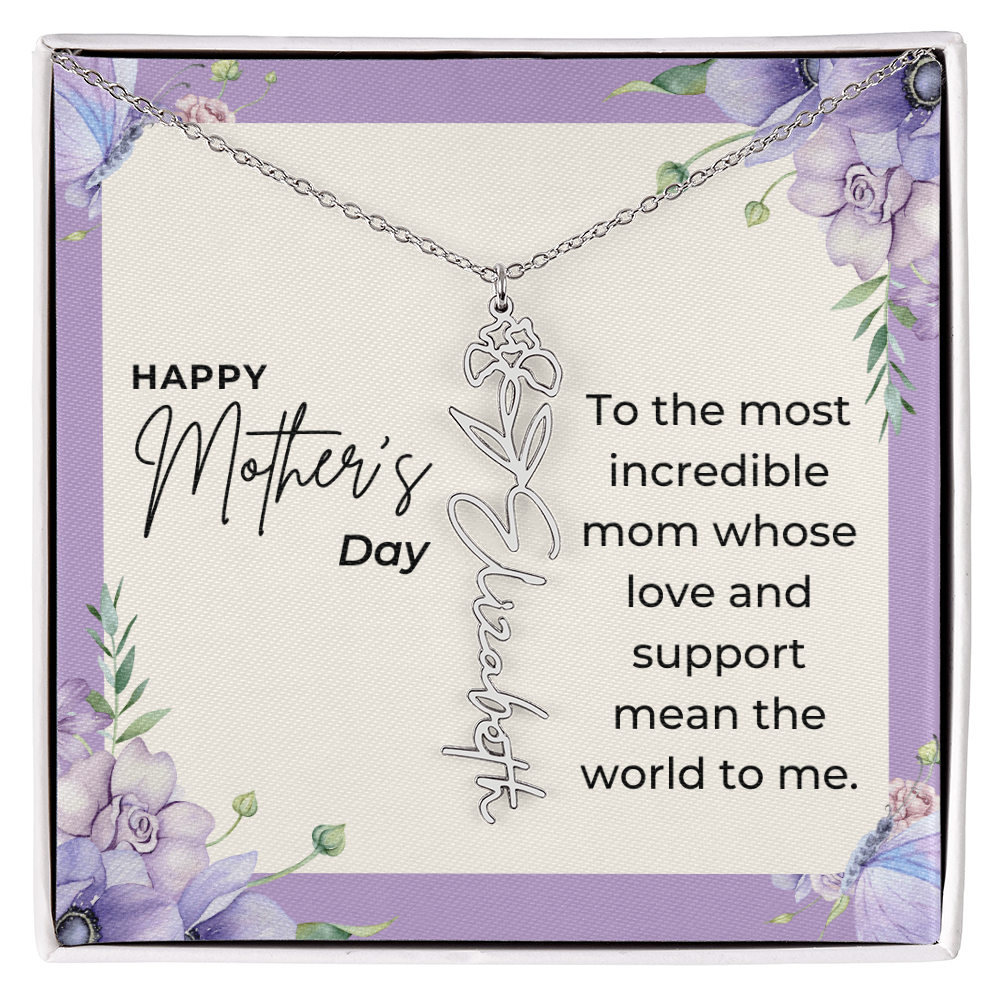 "Vireya" Flower Name Necklace