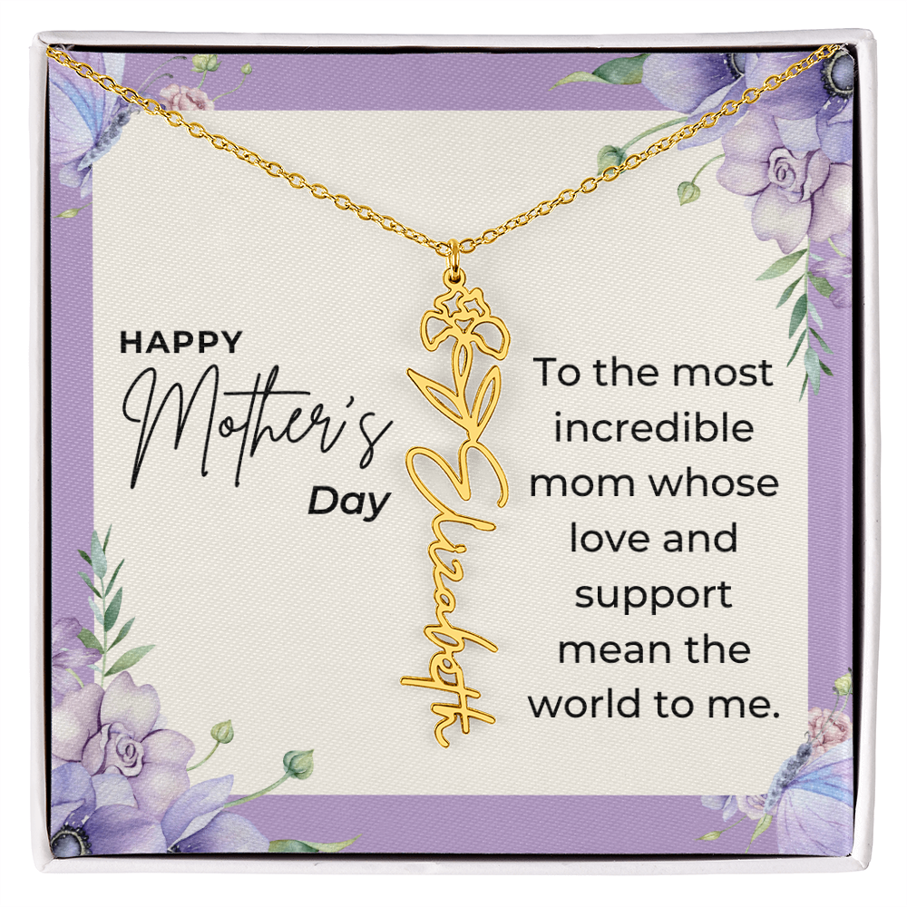 "Vireya" Flower Name Necklace
