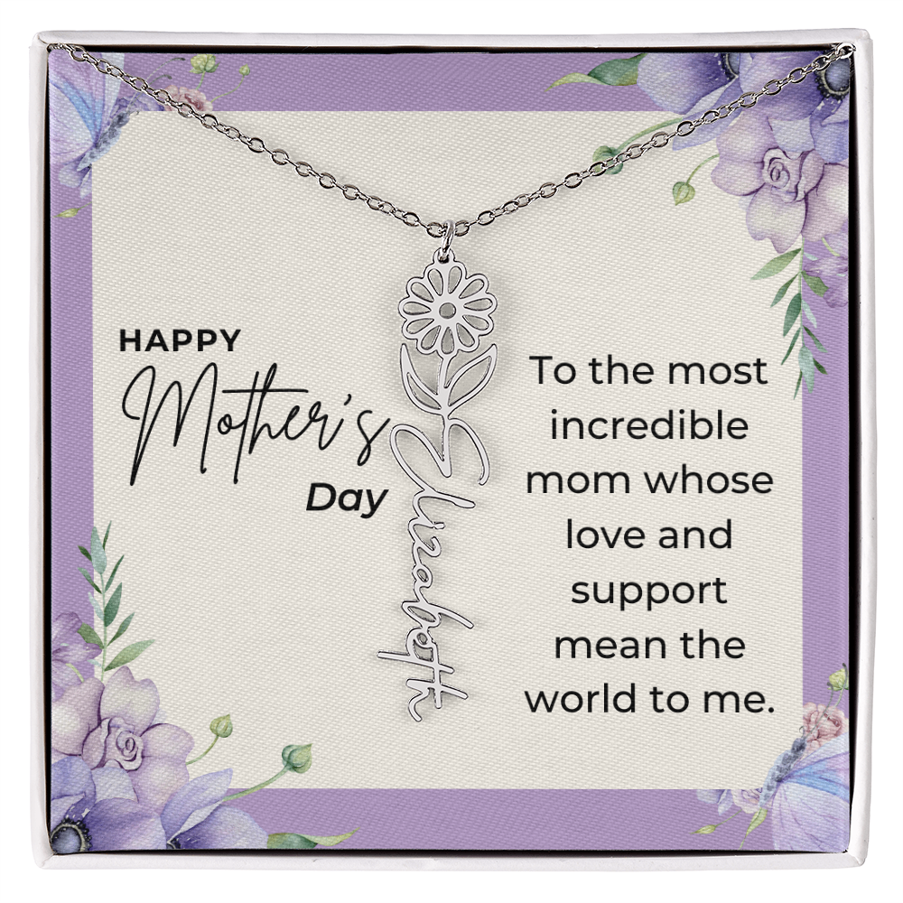 "Vireya" Flower Name Necklace