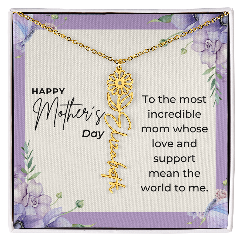 "Vireya" Flower Name Necklace