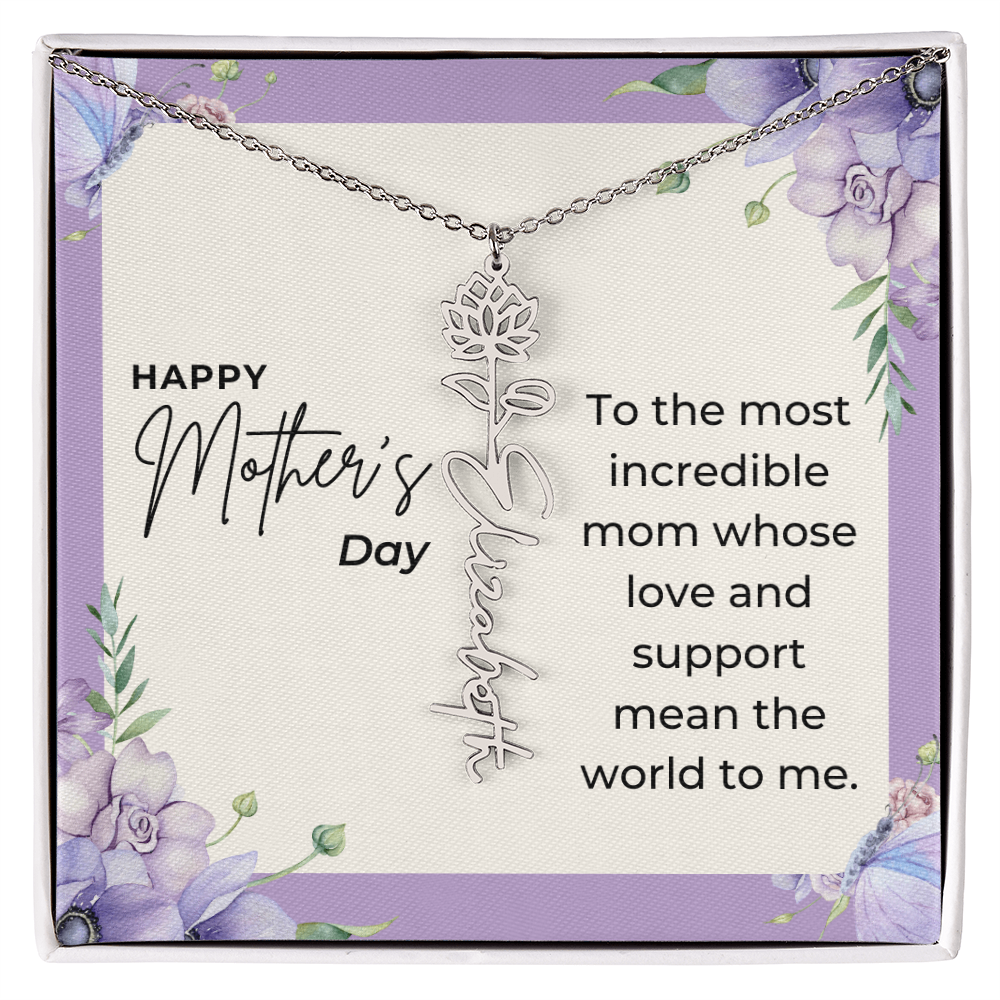 "Vireya" Flower Name Necklace