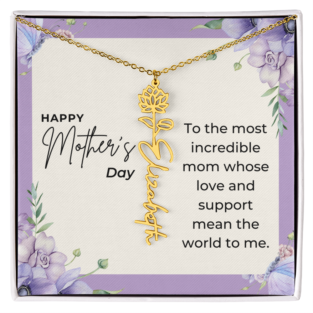 "Vireya" Flower Name Necklace