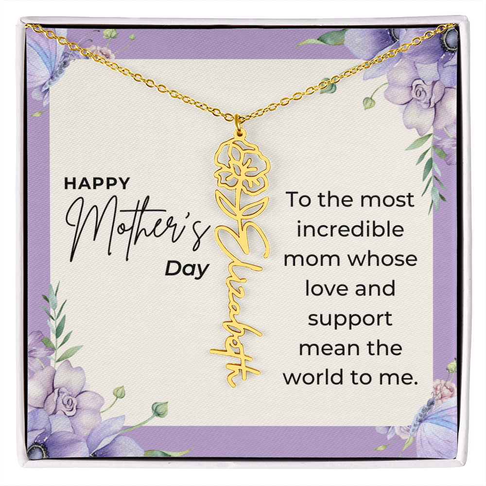 "Vireya" Flower Name Necklace