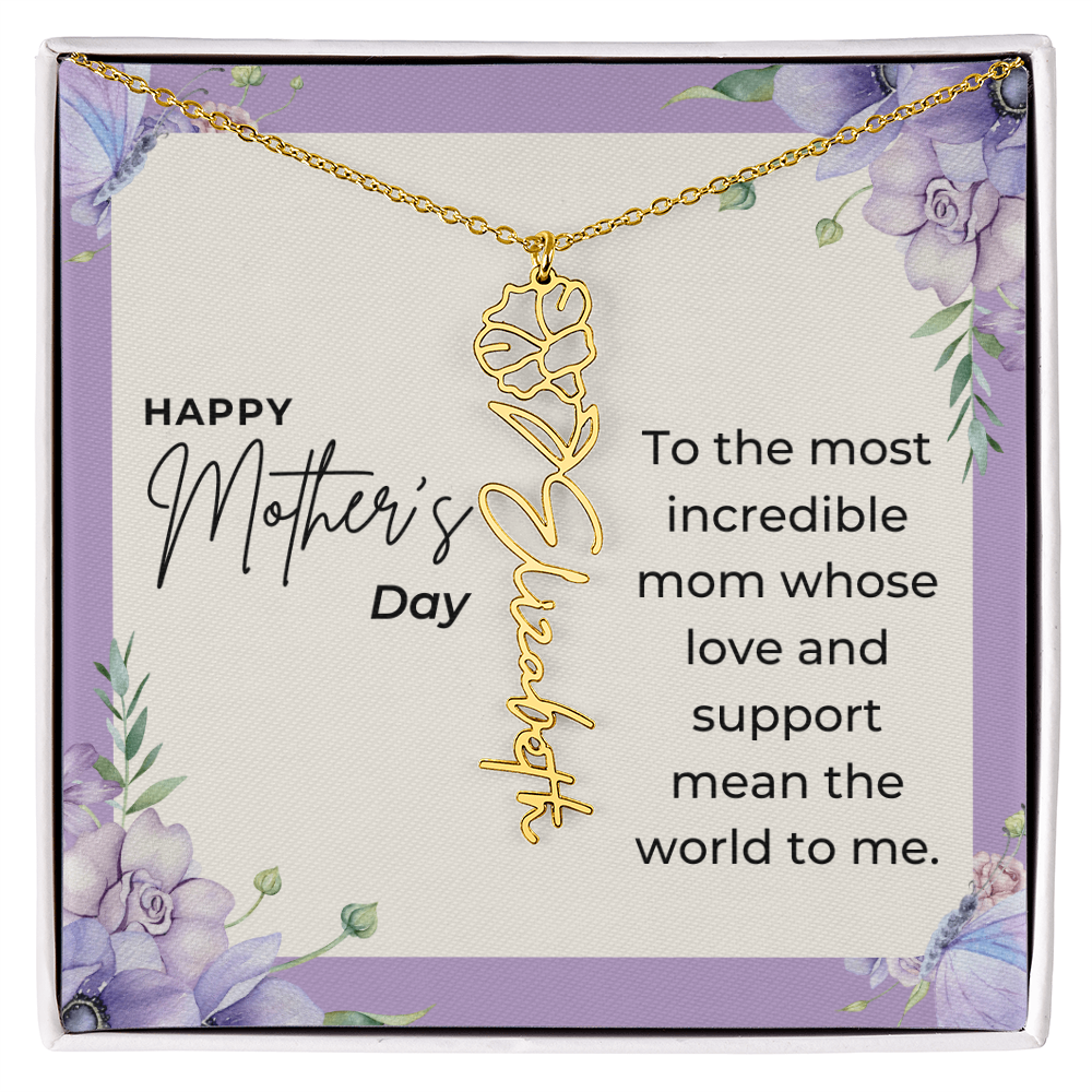"Vireya" Flower Name Necklace