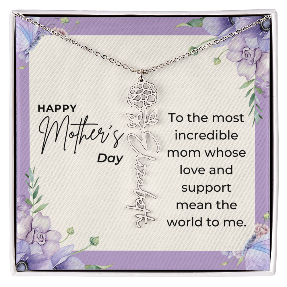 "Vireya" Flower Name Necklace