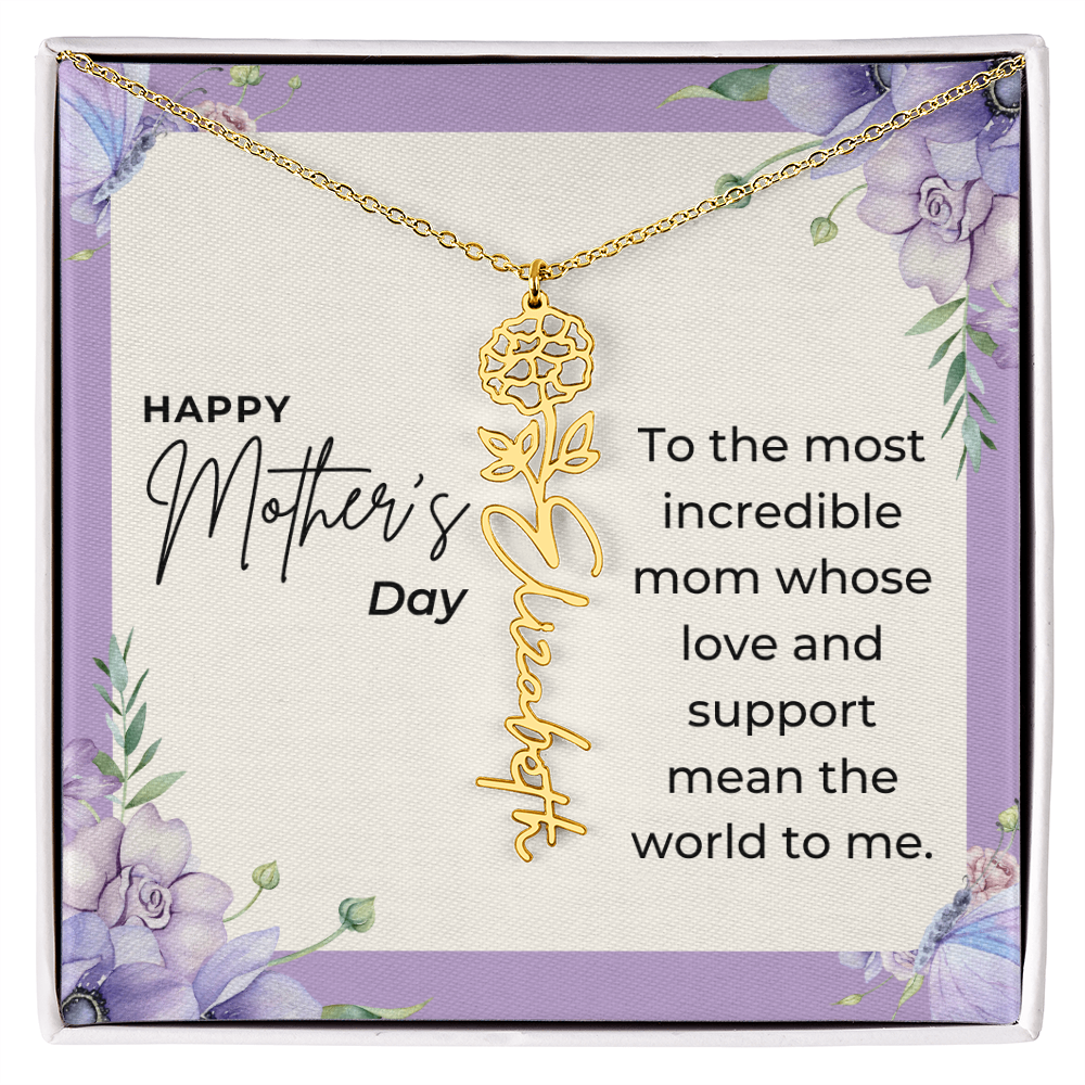 "Vireya" Flower Name Necklace
