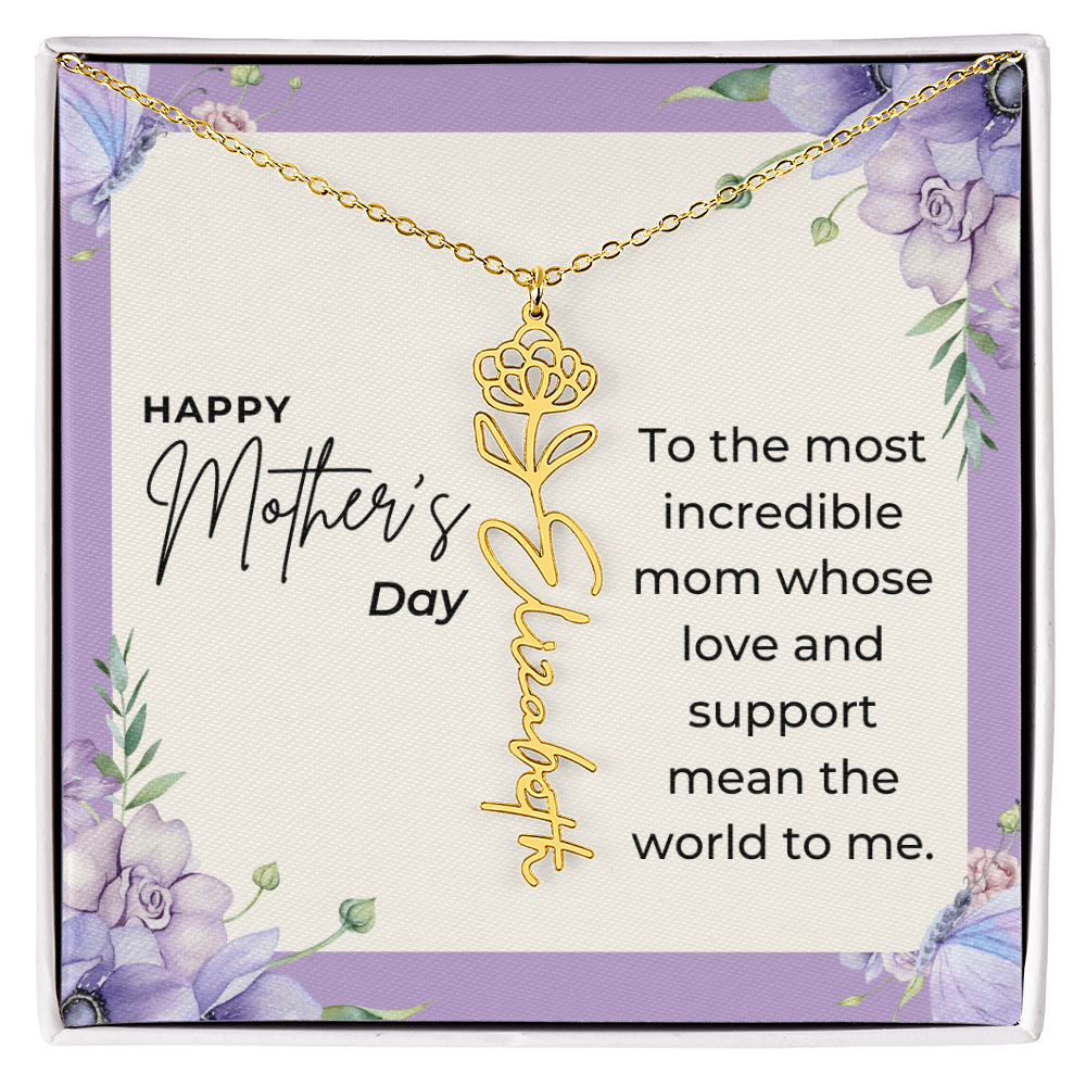 "Vireya" Flower Name Necklace