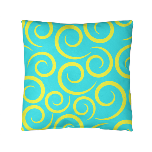 Lime Green Swirl Indoor/Outdoor Pillow