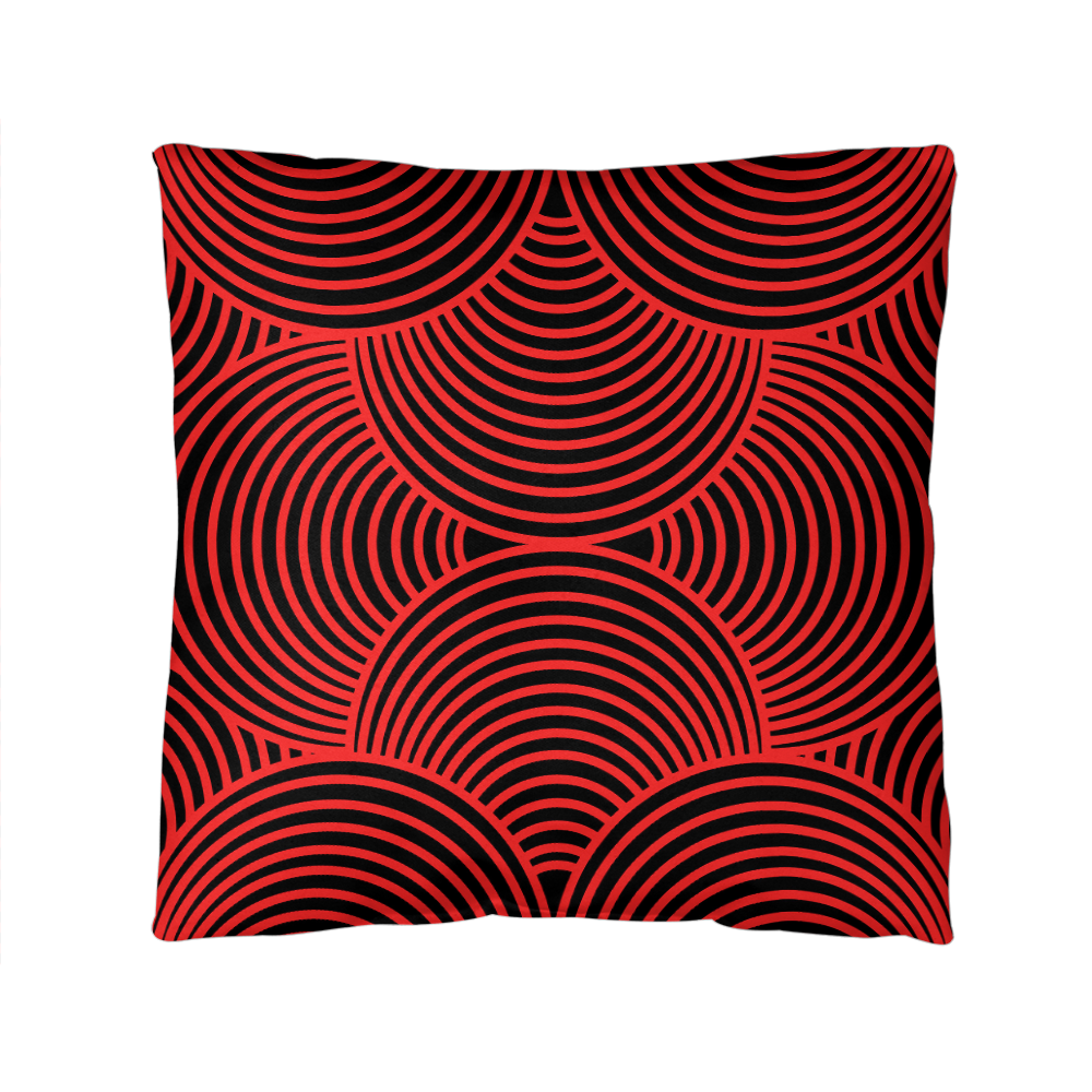 Red and Black Indoor/Outdoor Pillow