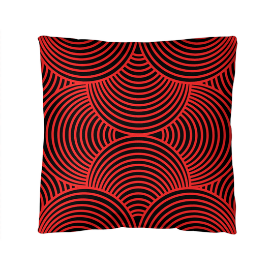 Red and Black Indoor/Outdoor Pillow