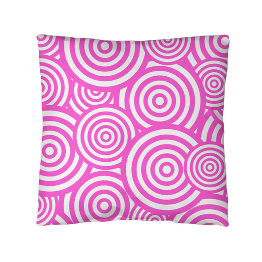 Pink Circles Indoor/Outdoor Pillow
