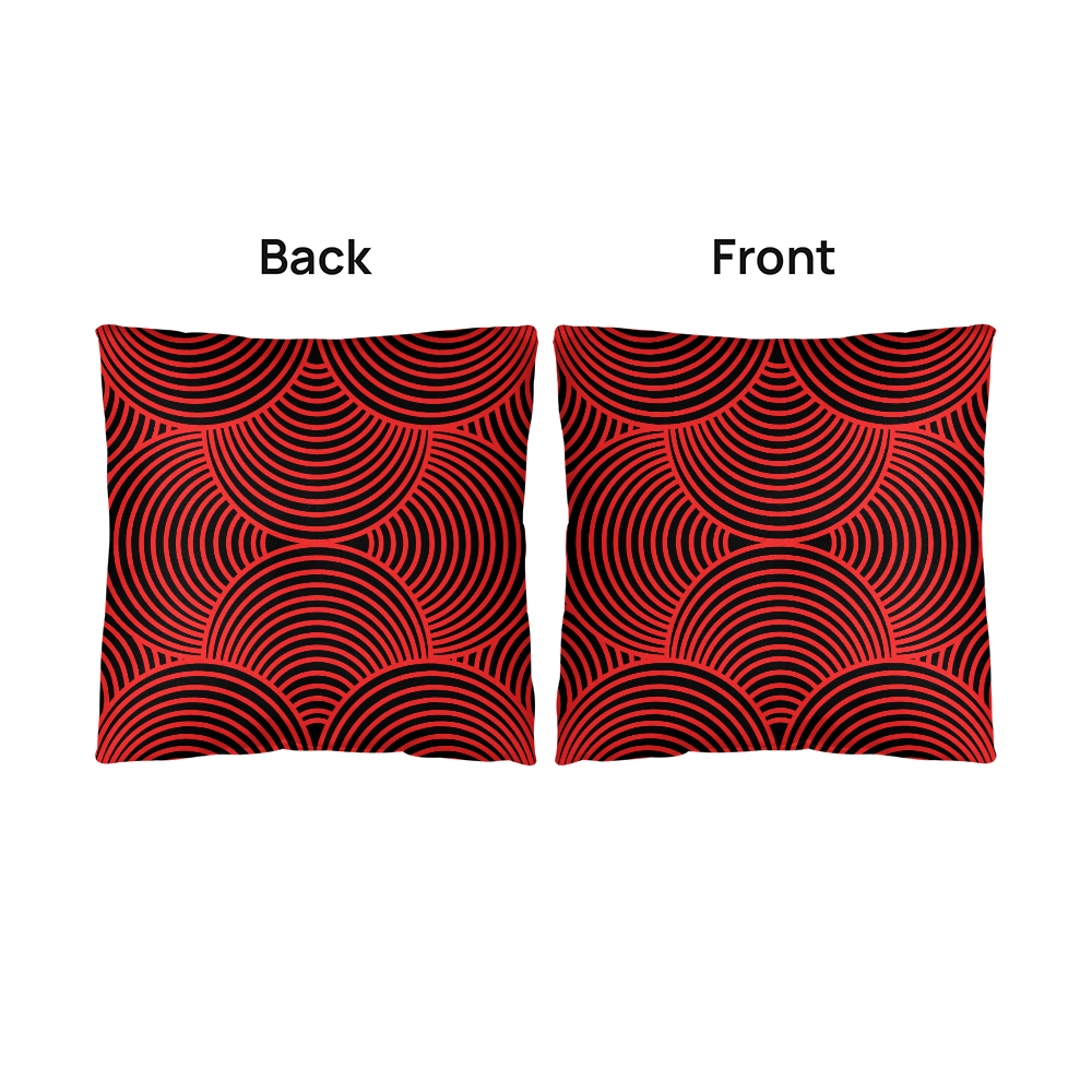 Red and Black Indoor/Outdoor Pillow