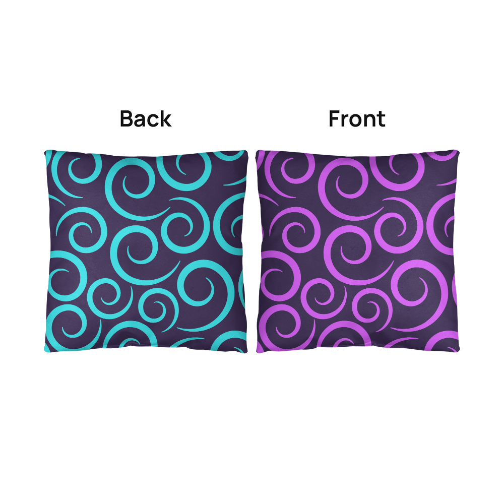 Reversible Swirl Indoor/Outdoor Pillow