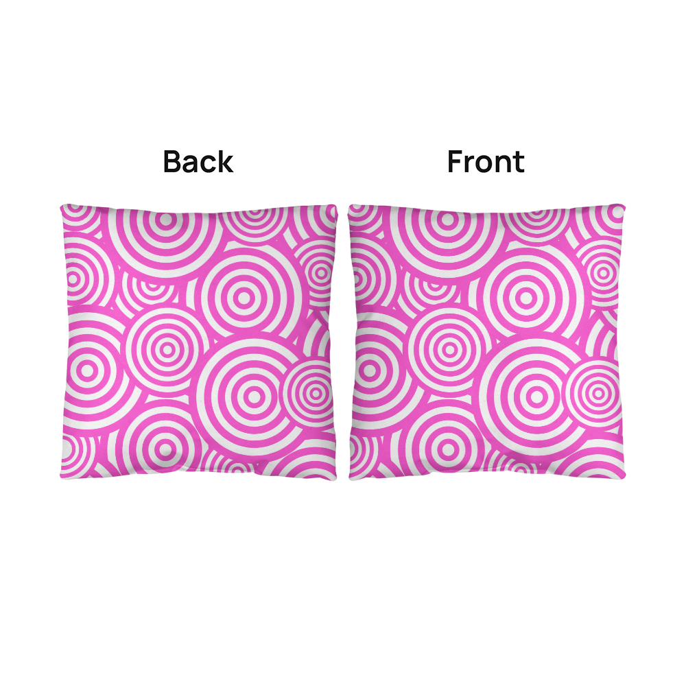 Pink Circles Indoor/Outdoor Pillow