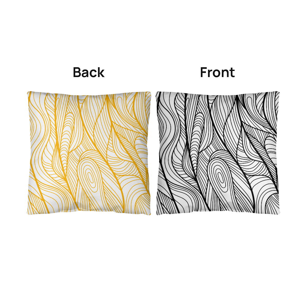 Yellow and Black Indoor/Outdoor Pillow