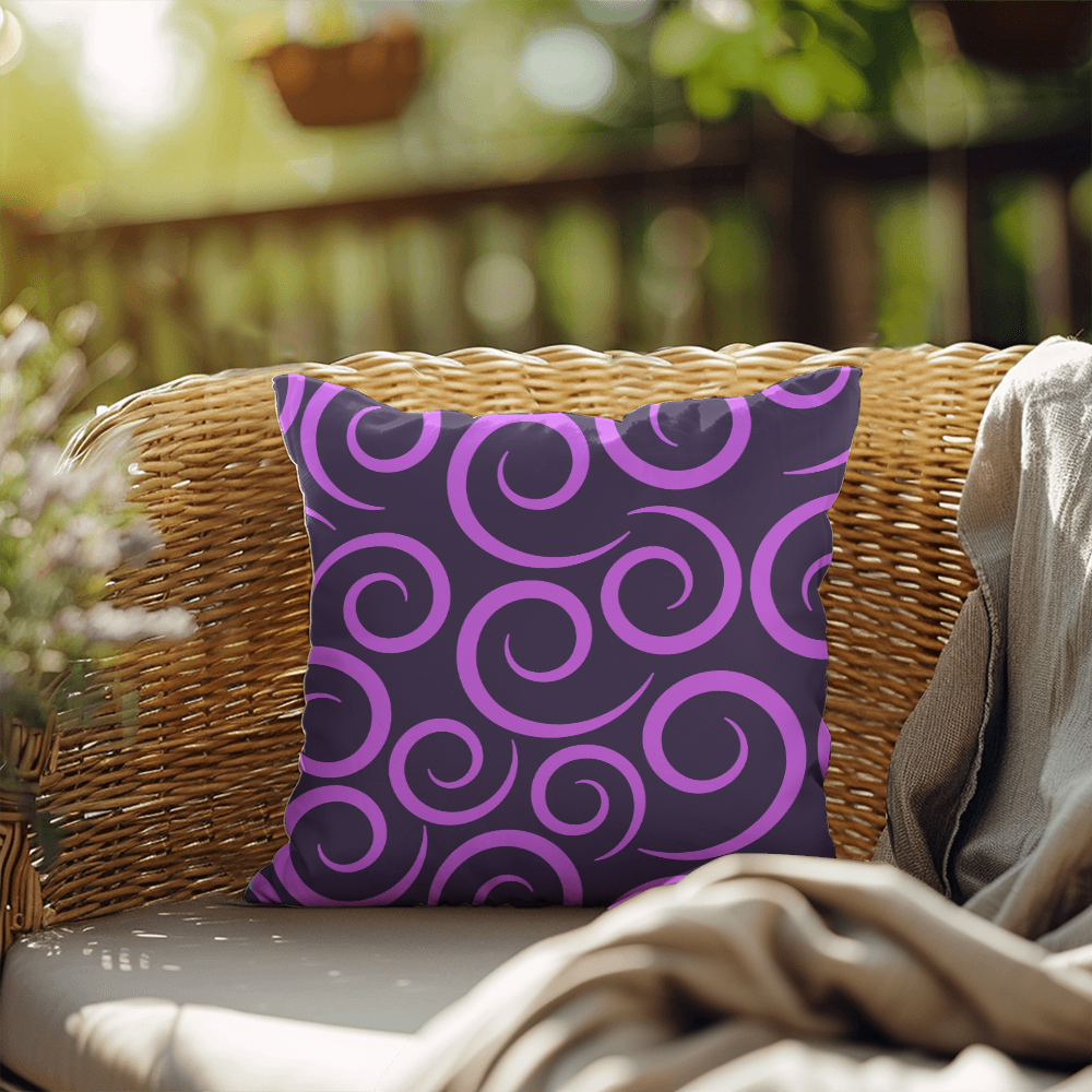 Reversible Swirl Indoor/Outdoor Pillow