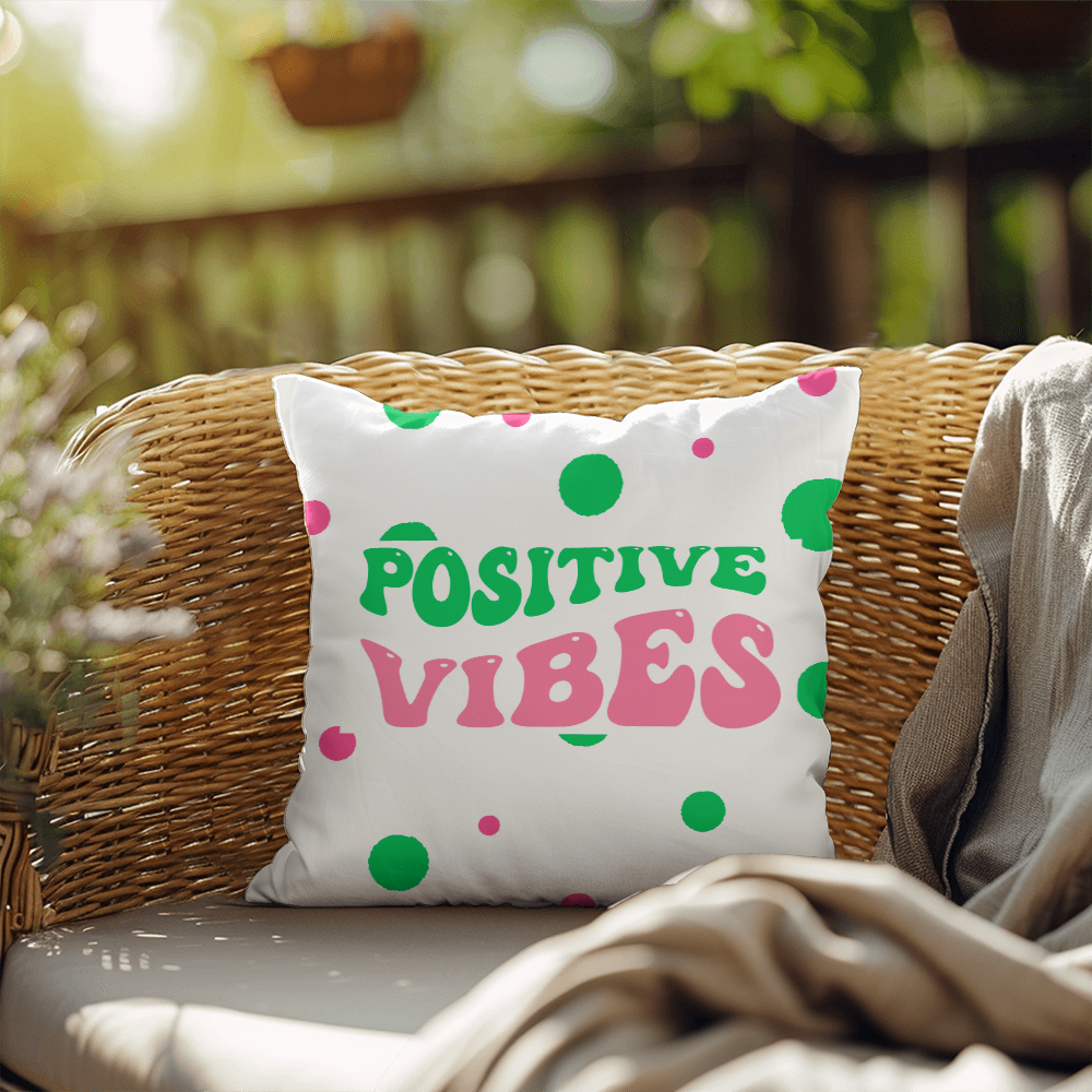 "Positive Vibes" Indoor/Outdoor Pillow