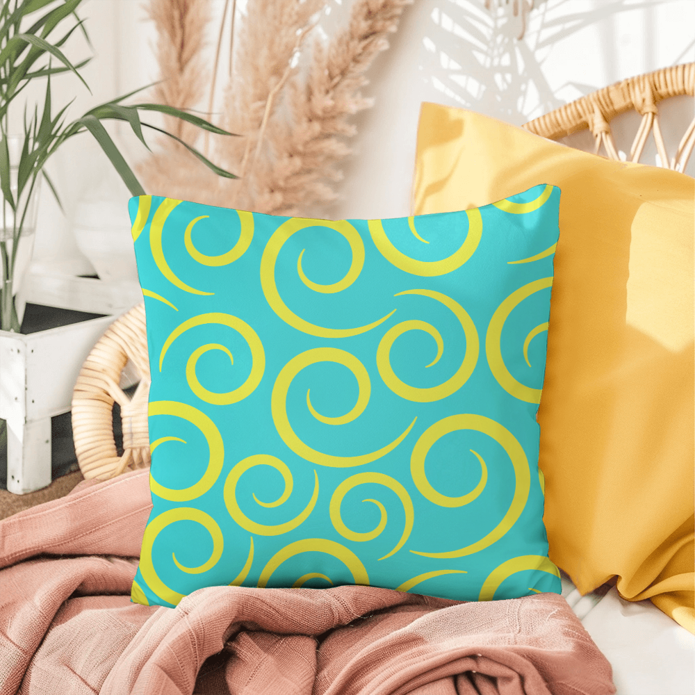 Lime Green Swirl Indoor/Outdoor Pillow