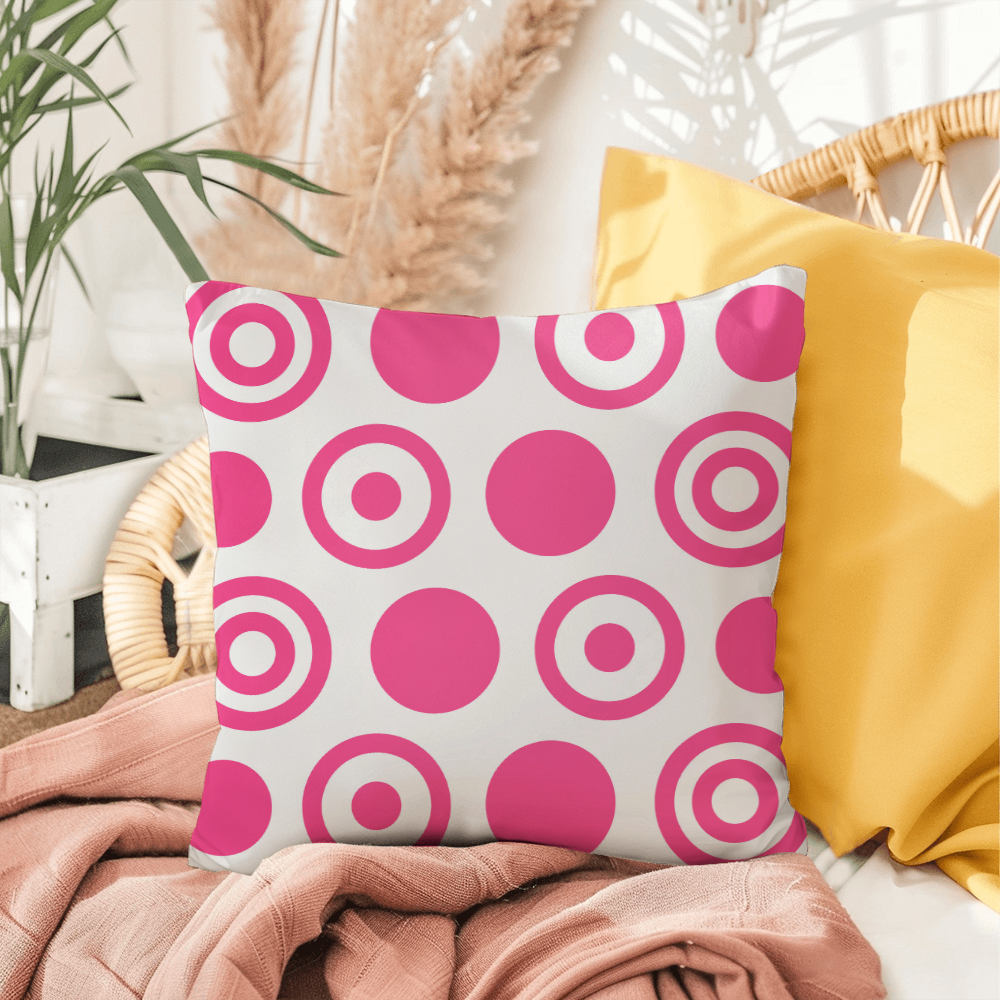 Pink Polka Dot Indoor/Outdoor Pillow