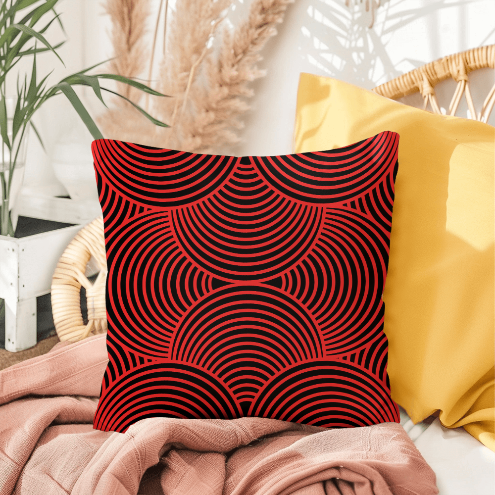 Red and Black Indoor/Outdoor Pillow