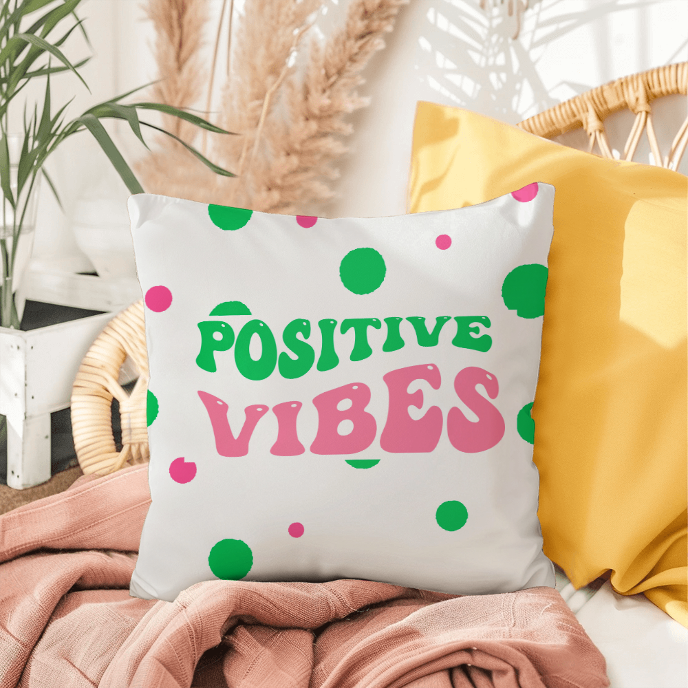 "Positive Vibes" Indoor/Outdoor Pillow