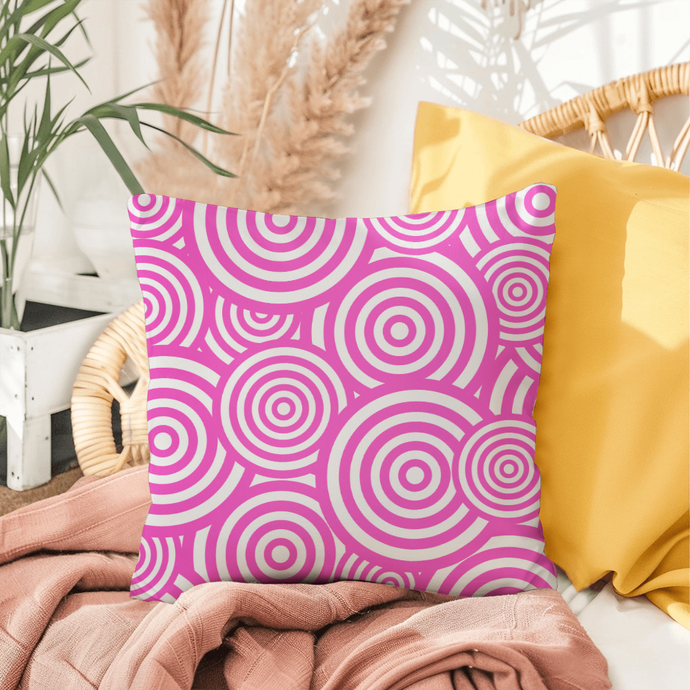 Pink Circles Indoor/Outdoor Pillow