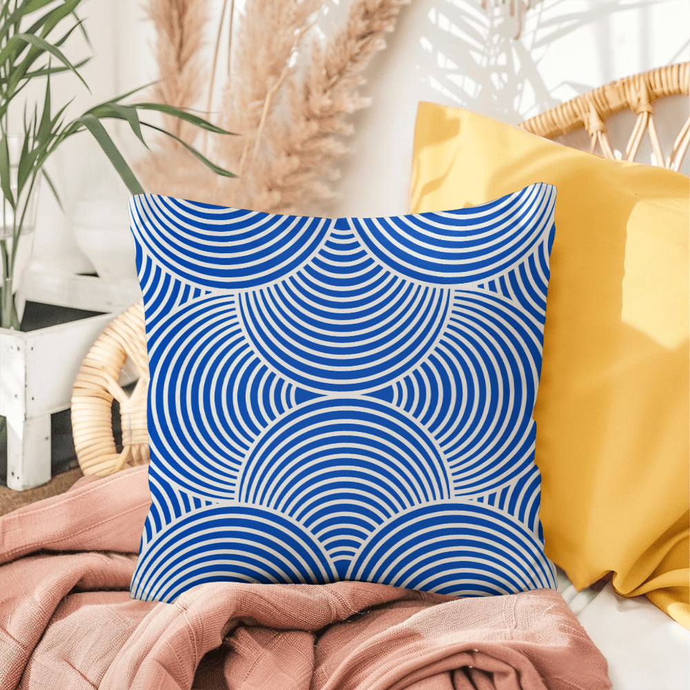 Blue and White Indoor/Outdoor Pillow