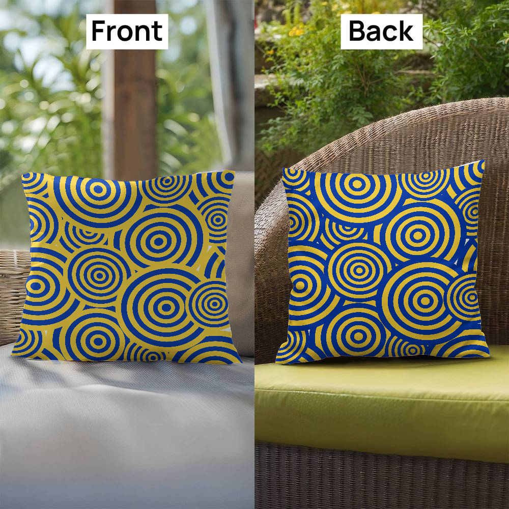 Reversible Circles Indoor/Outdoor Pillow