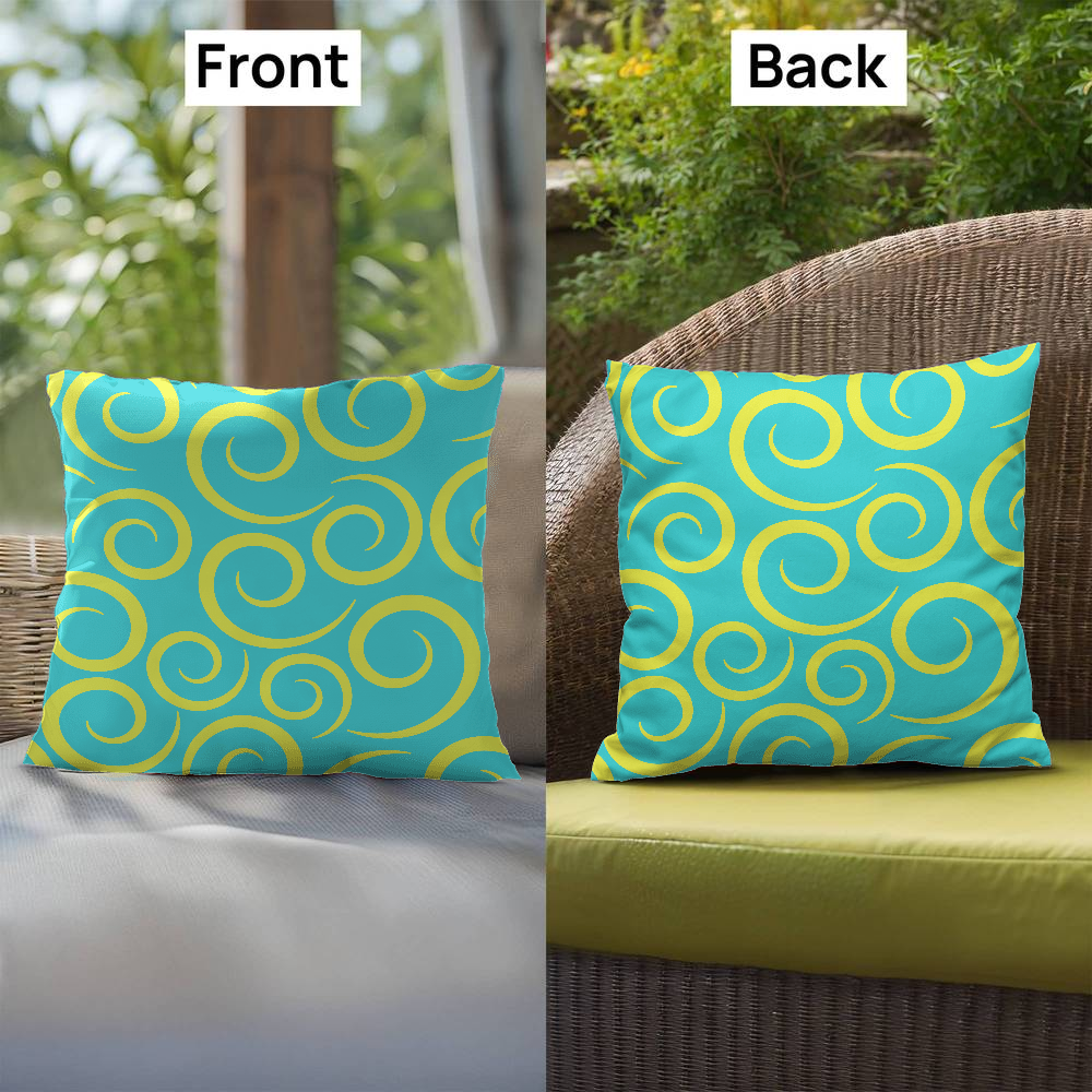 Lime Green Swirl Indoor/Outdoor Pillow
