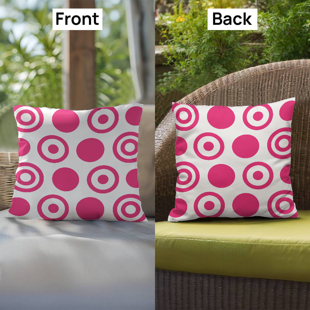 Pink Polka Dot Indoor/Outdoor Pillow