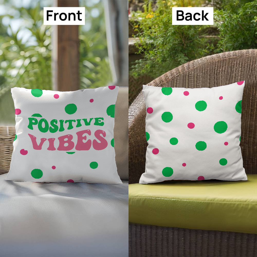 "Positive Vibes" Indoor/Outdoor Pillow