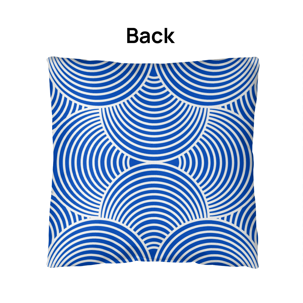 Blue and White Indoor/Outdoor Pillow