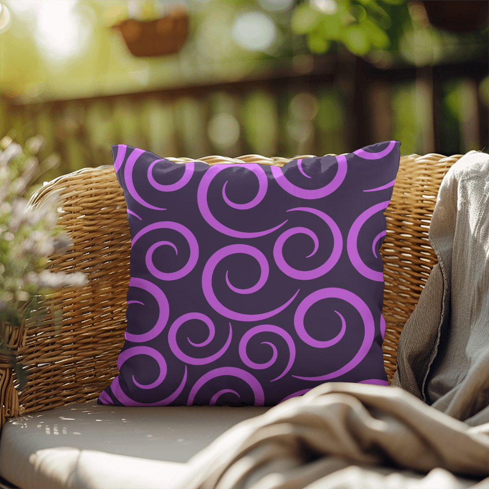 Reversible Swirl Indoor/Outdoor Pillow