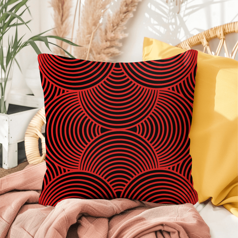 Red and Black Indoor/Outdoor Pillow