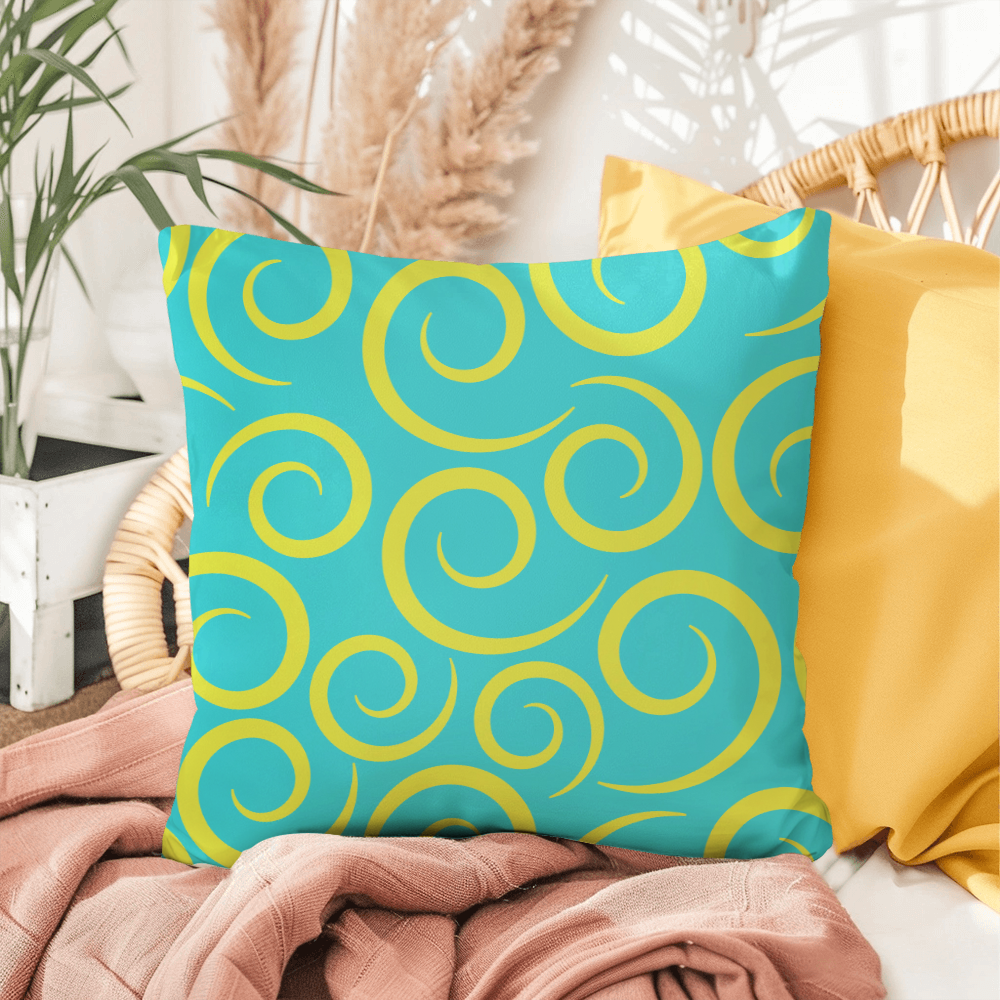 Lime Green Swirl Indoor/Outdoor Pillow