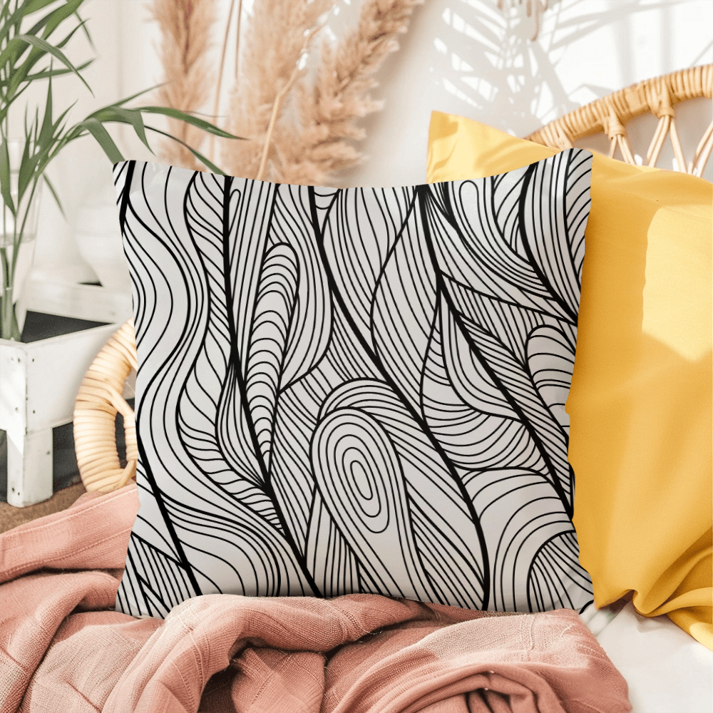 Yellow and Black Indoor/Outdoor Pillow